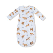 Bundle Gown - Horses - Blue