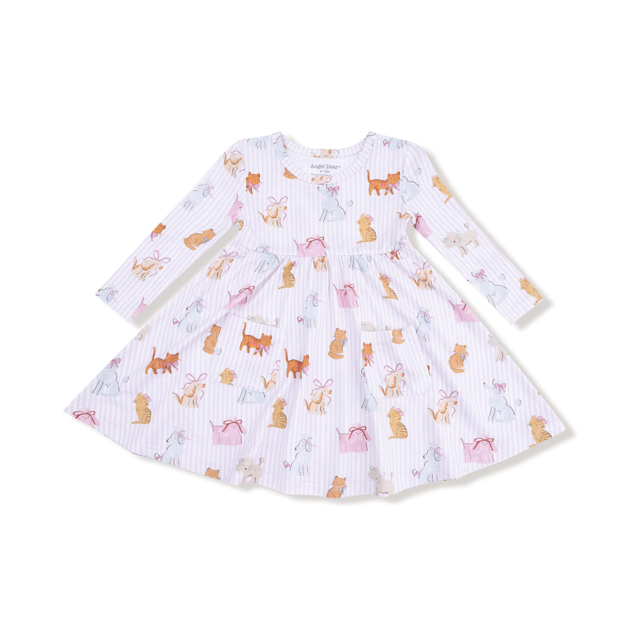 Long Sleeve Twirly Dress - Fancy Pets