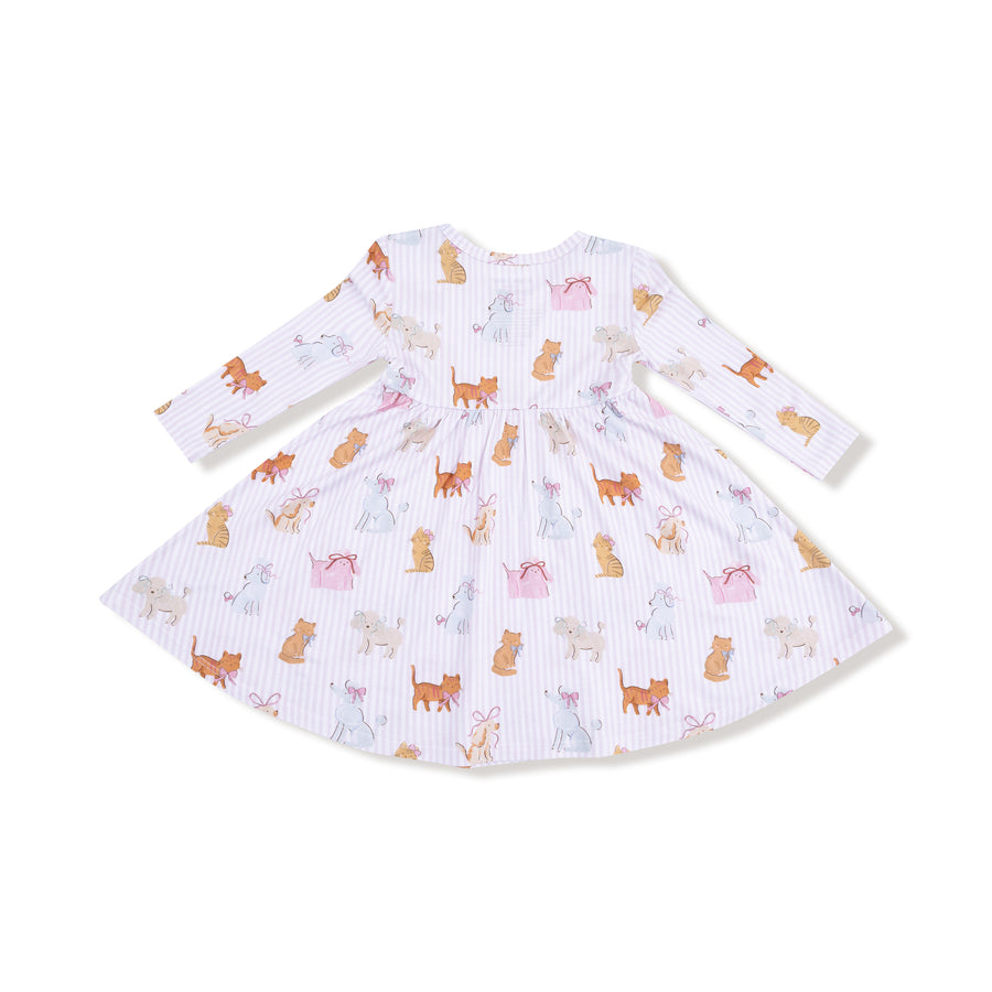 Long Sleeve Twirly Dress - Fancy Pets