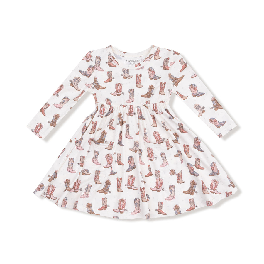 Long Sleeve Twirly Dress - Future Cowgirl