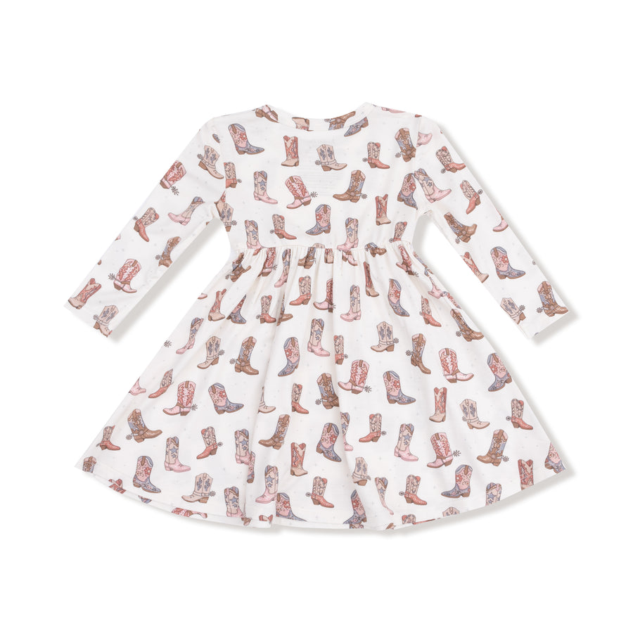 Long Sleeve Twirly Dress - Future Cowgirl