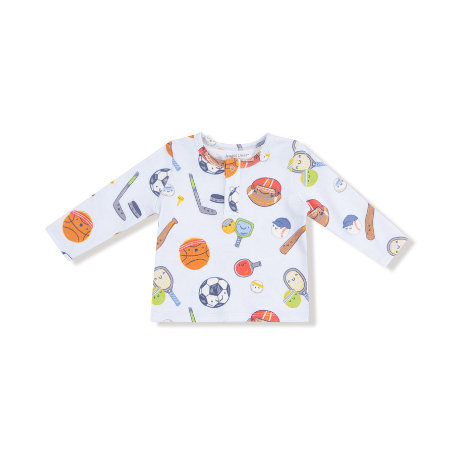 Long Sleeve Henley - Sport Ball Friends