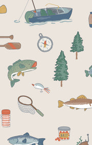Bamboo Zipper Footie - Fishing Things