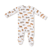 Bamboo Zipper Footie - Napping Puppies