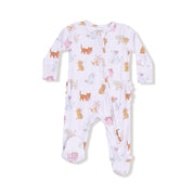 Bamboo Zipper Footie with Ruffles - Fancy Pets
