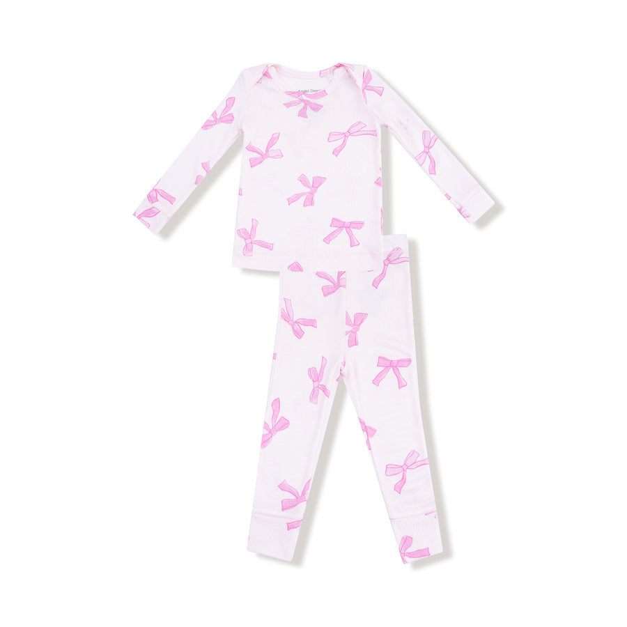 Long Sleeve Bamboo Loungewear Set - Pretty Bows
