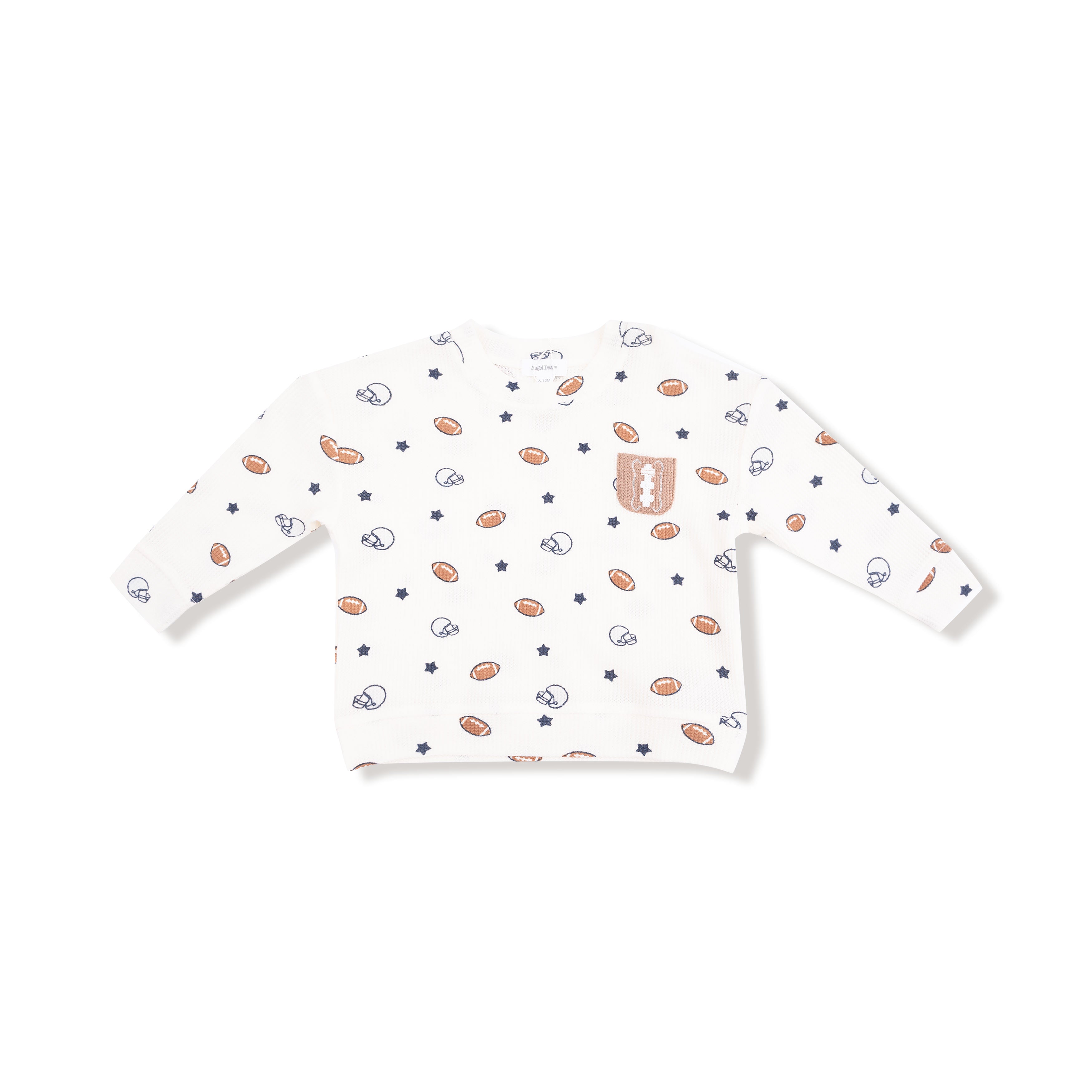 Drop Sleeve Shirt with Pocket and Jogger - Footballs and Stars