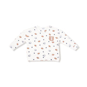 Drop Sleeve Shirt with Pocket and Jogger - Footballs and Stars