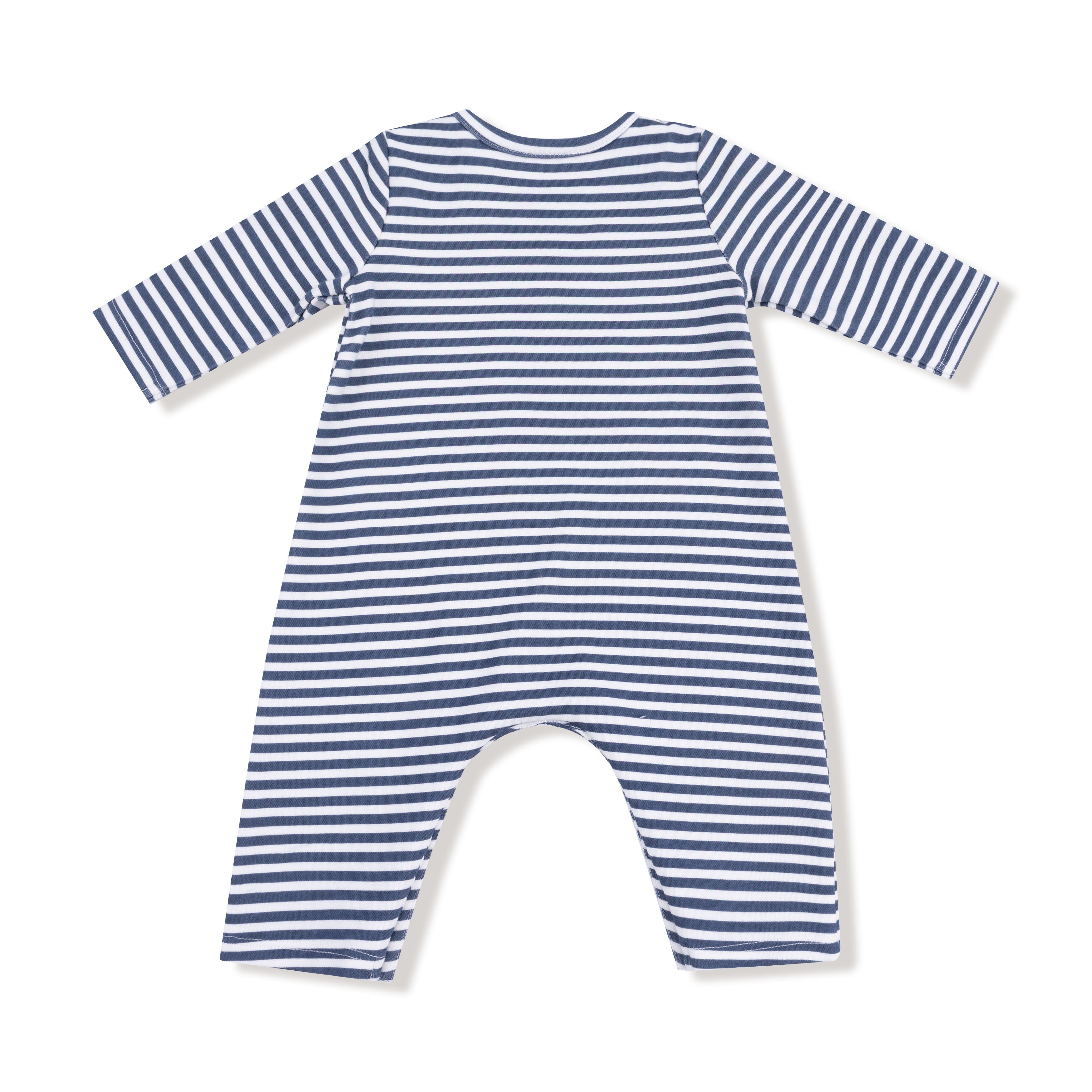 Long Sleeve Snap Shoulder Romper - Lil Bro