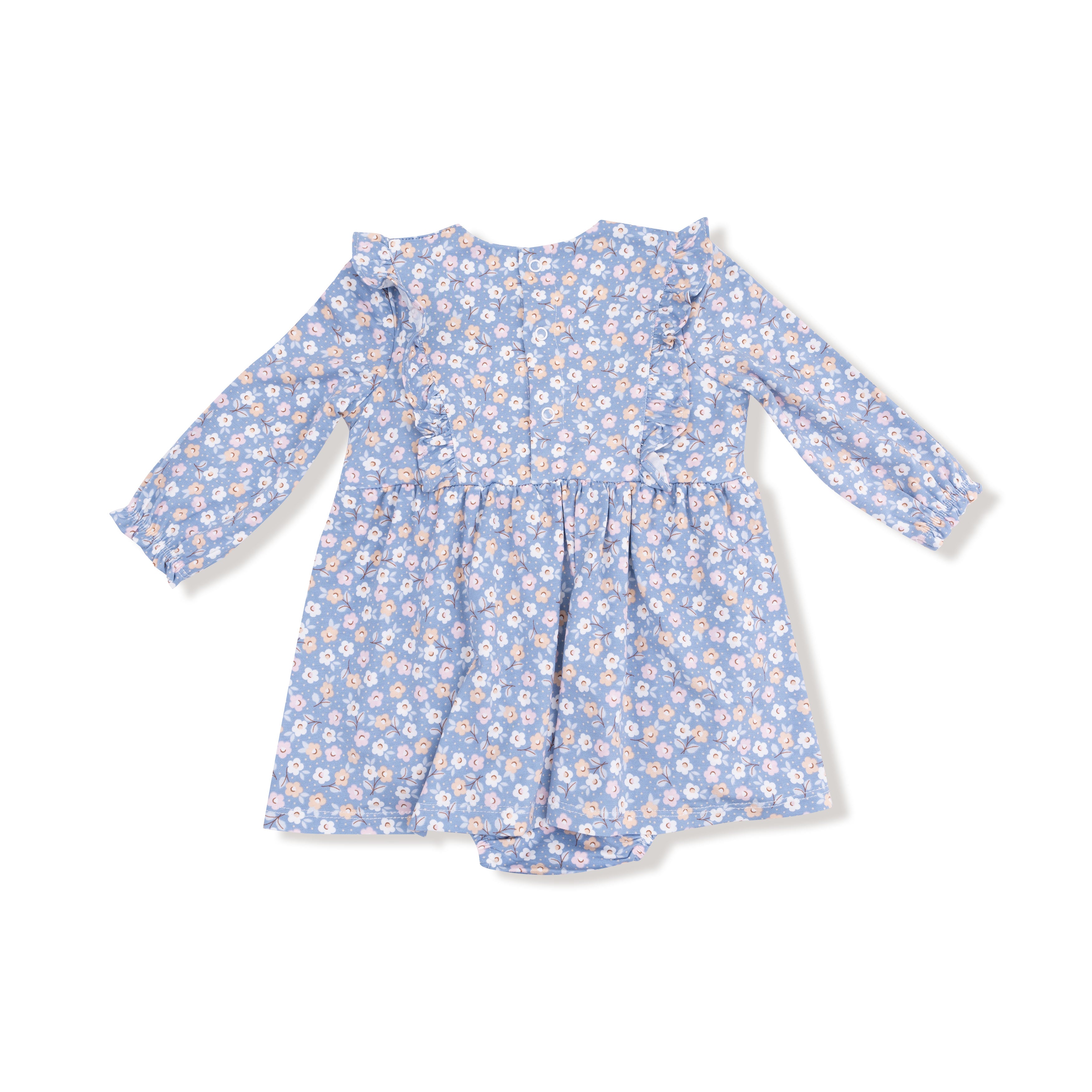 Ruffle Long Sleeve Bodysuit Dress - Country Calico