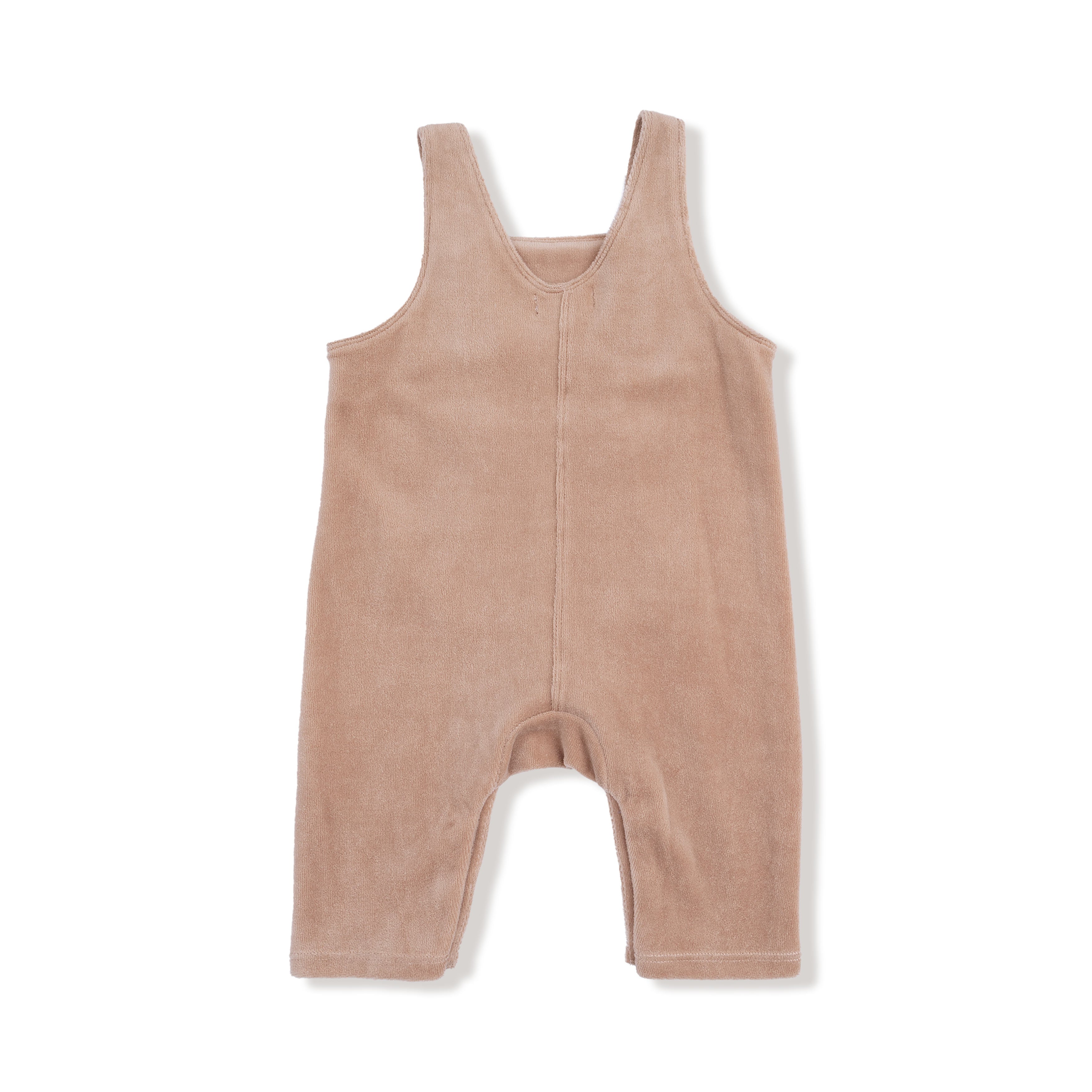 Overalls with Kanga Pocket - Velour Teddy Bear