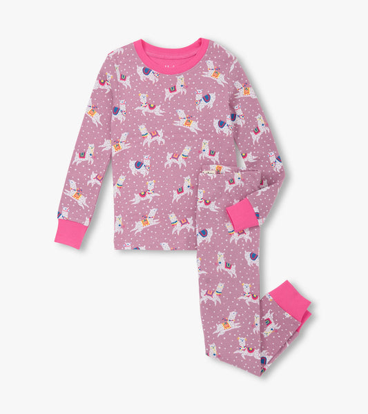 Organic Cotton Pajama Set - Dancing Alpacas