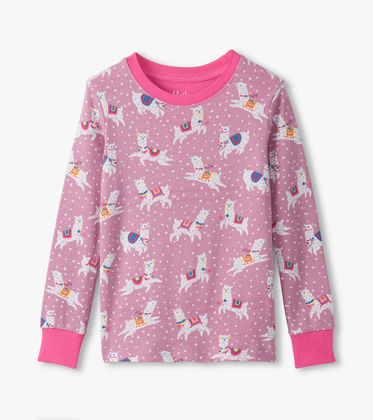 Organic Cotton Pajama Set - Dancing Alpacas