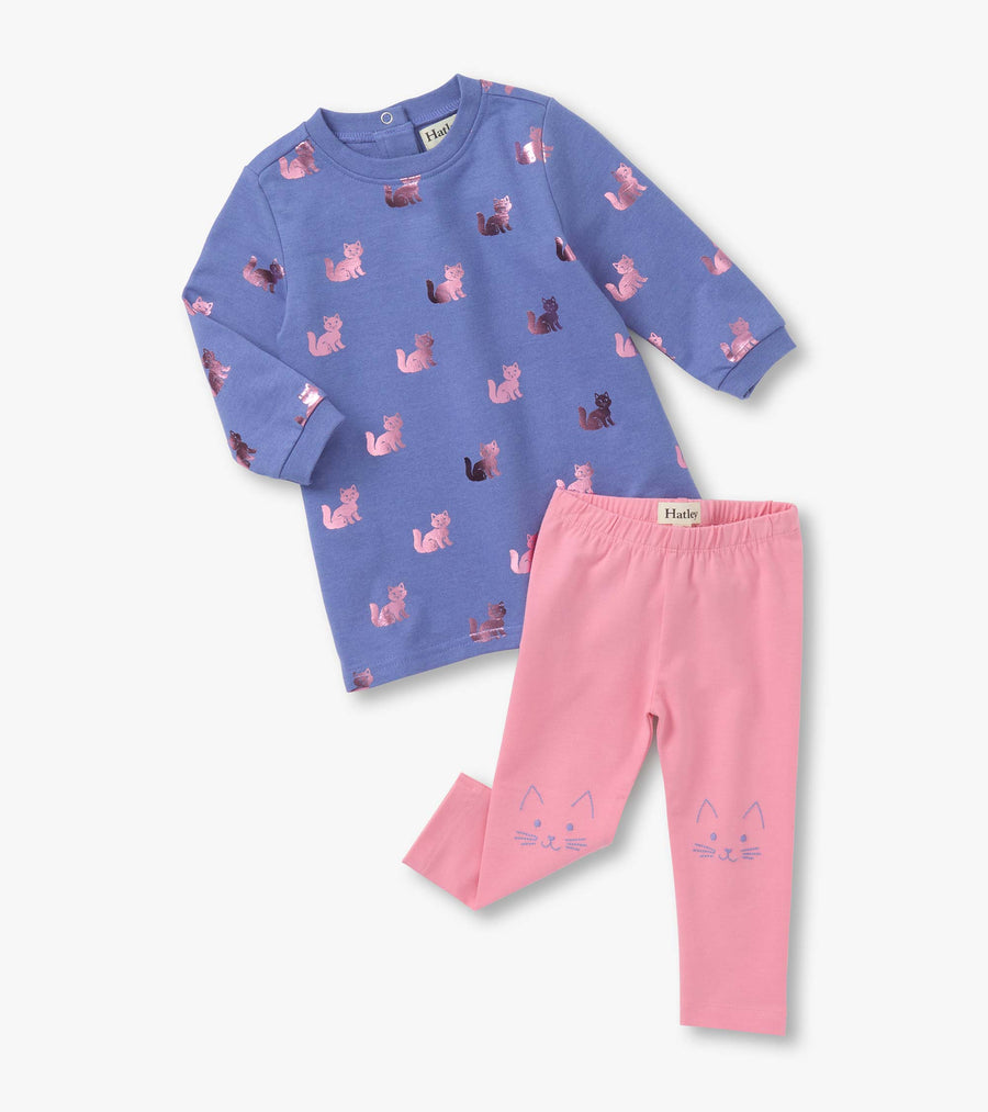 Dress and Legging Set - Little Kitties