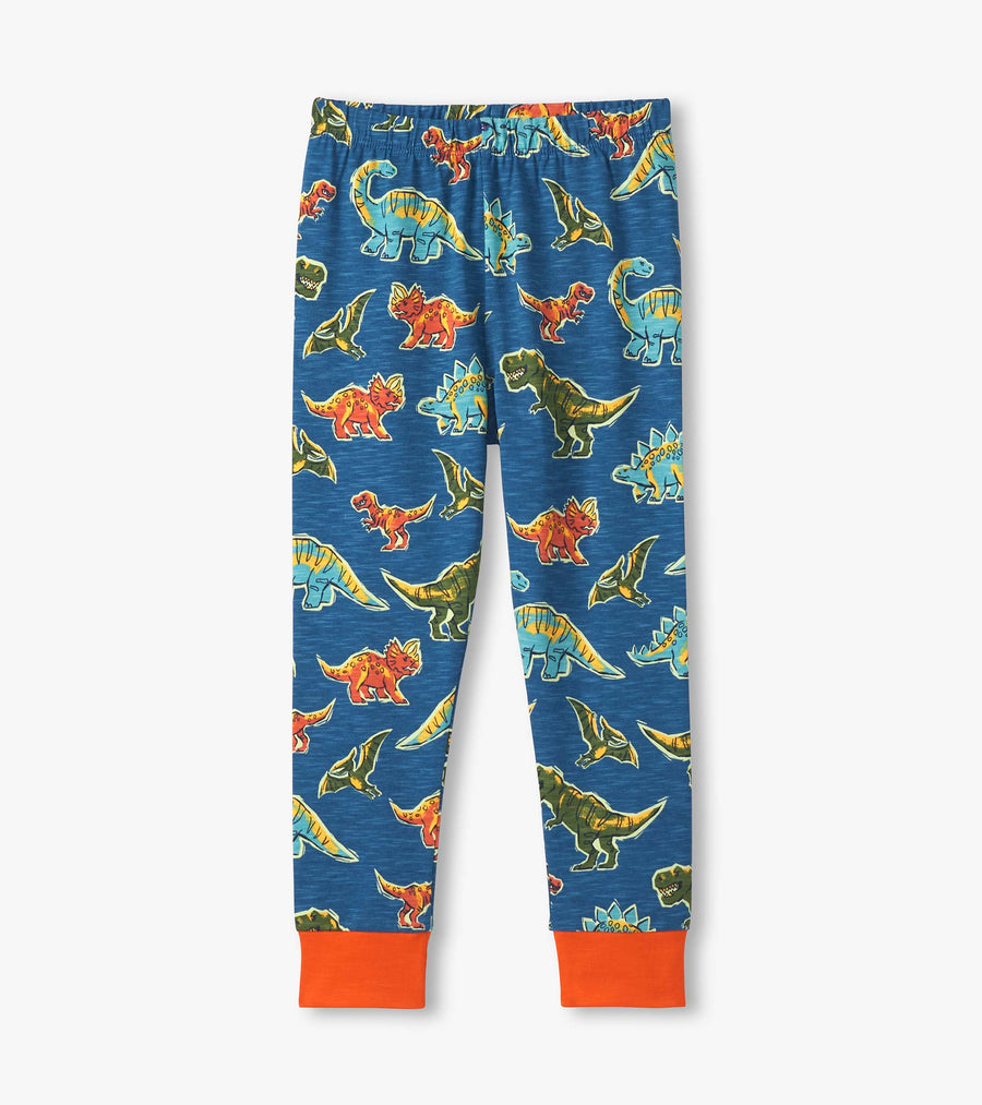 Cotton Stretch Pajama Set - Dino Roar