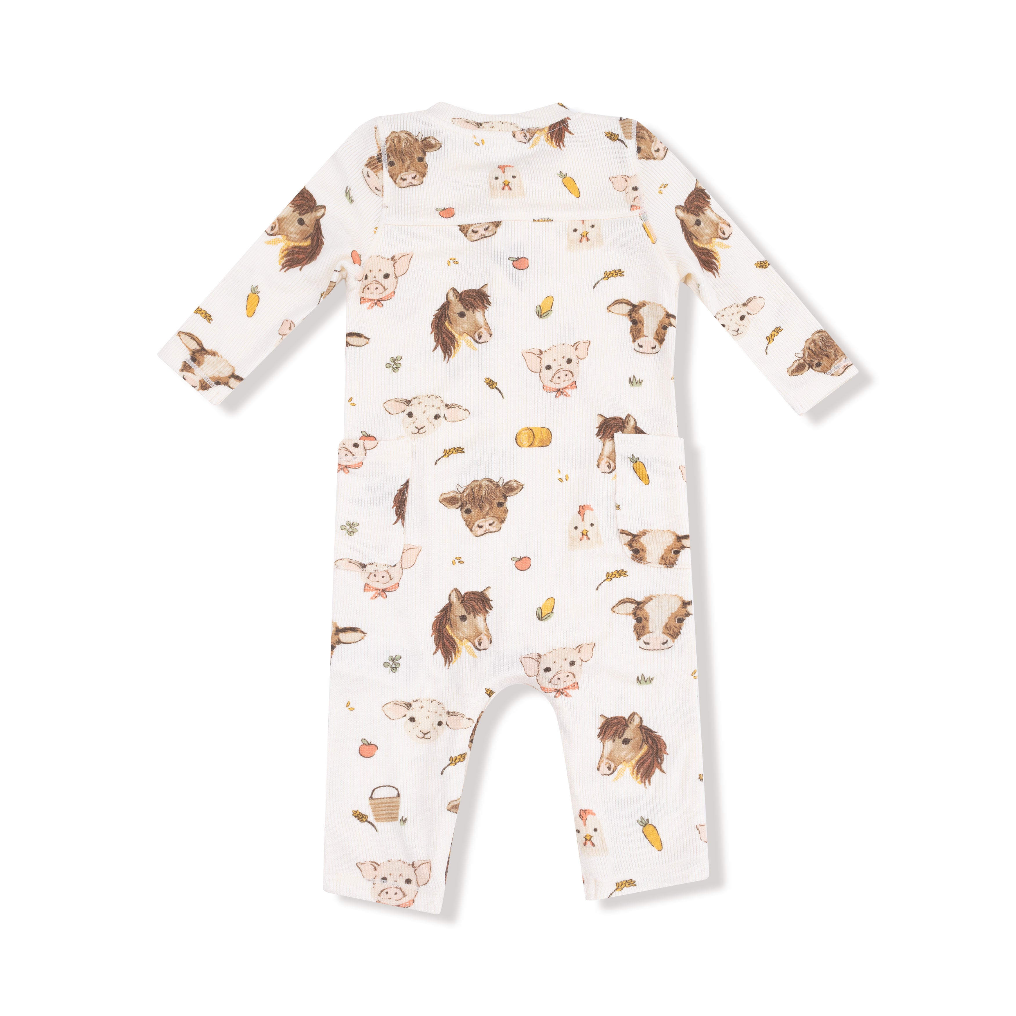 Uni Romper - Vintage Baby Farm Animals