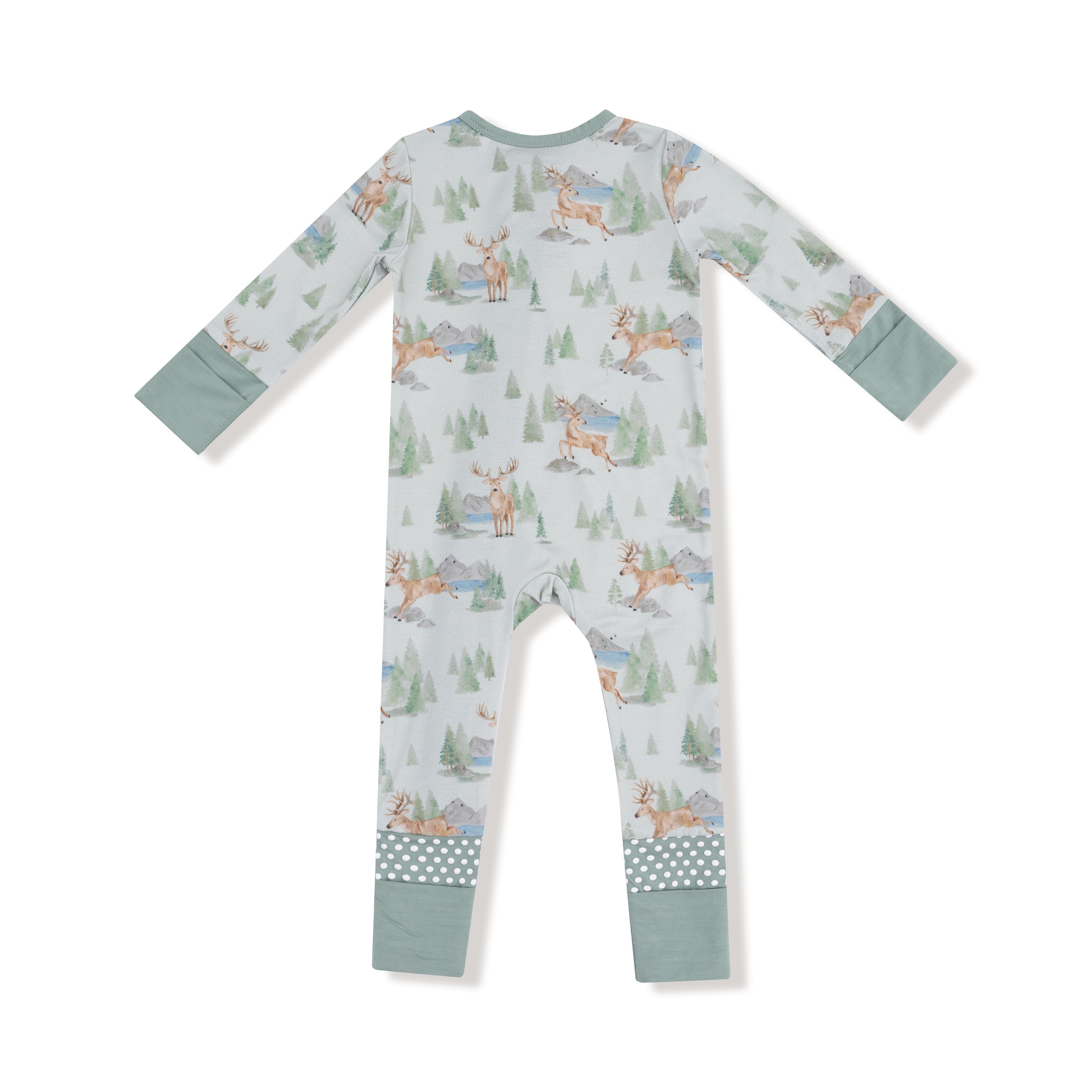 Bamboo Zipper Romper - Buck Deer