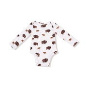 Lap Shoulder Bodysuit - Bison