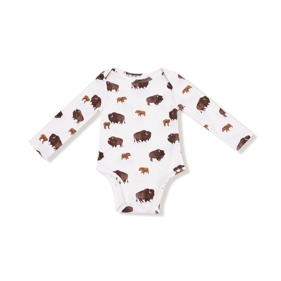 Lap Shoulder Bodysuit - Bison
