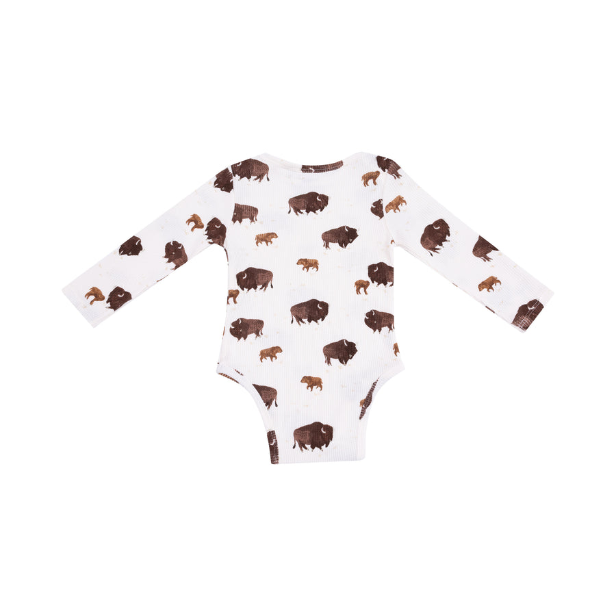 Lap Shoulder Bodysuit - Bison