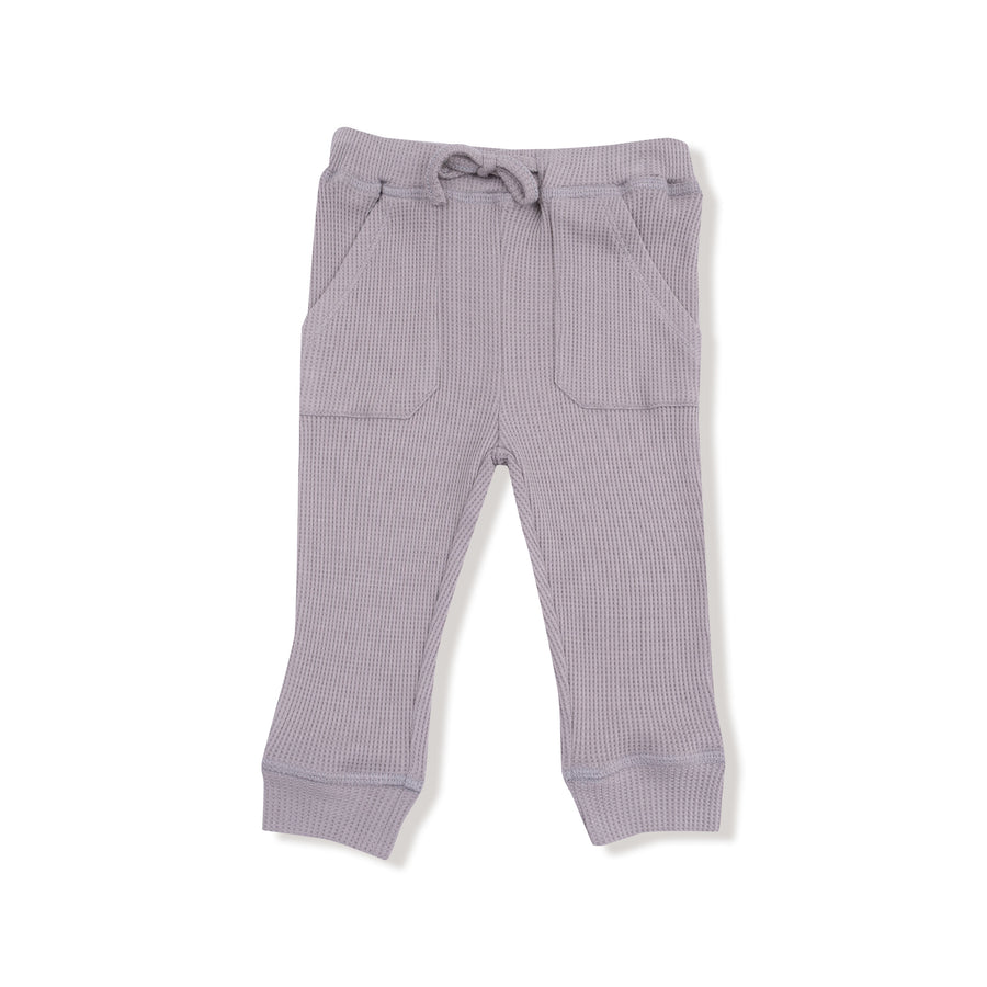 Drop Sleeve Waffle Top with Waffle Jogger - Cozy Pups
