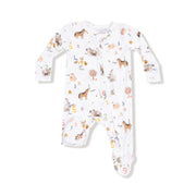 Bamboo Zipper Footie - Farm Sounds