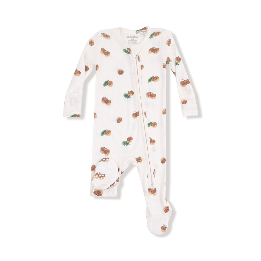 Bamboo Zipper Footie - Tiny Acorns