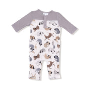 Romper with Contrast Sleeve - Cozy Pups