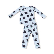 Long Sleeve Bamboo Loungewear Set - Black Bears