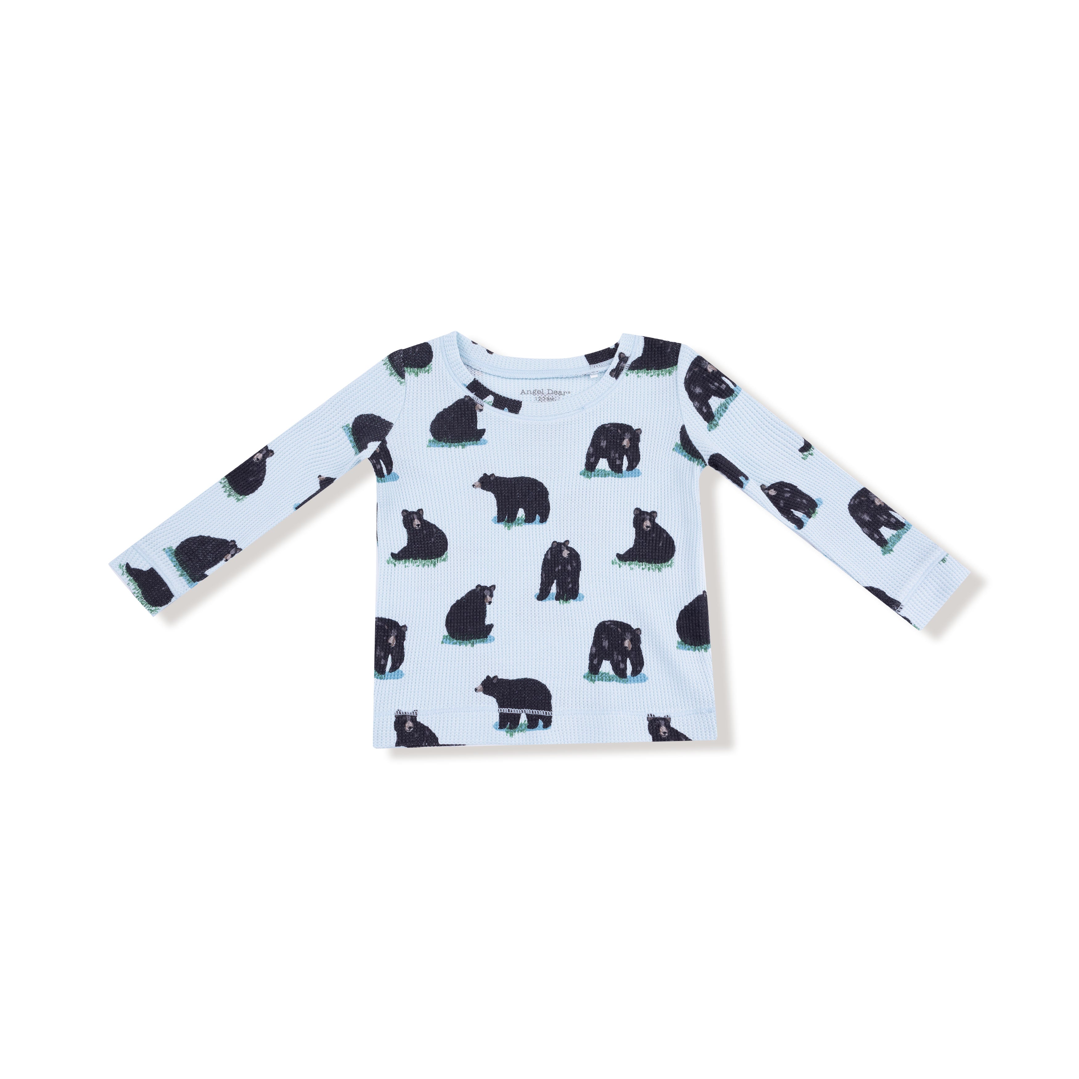 Long Sleeve Bamboo Loungewear Set - Black Bears