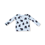 Long Sleeve Bamboo Loungewear Set - Black Bears