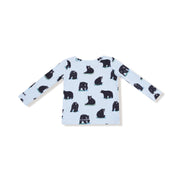 Long Sleeve Bamboo Loungewear Set - Black Bears