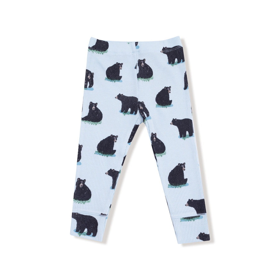 Long Sleeve Bamboo Loungewear Set - Black Bears