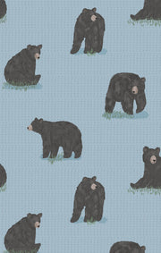 Long Sleeve Bamboo Loungewear Set - Black Bears