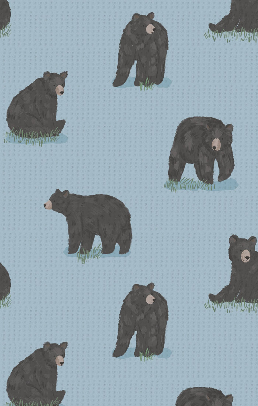 Long Sleeve Bamboo Loungewear Set - Black Bears
