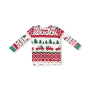 Long Sleeve Bamboo Loungewear Set - Red Truck Fair Isle