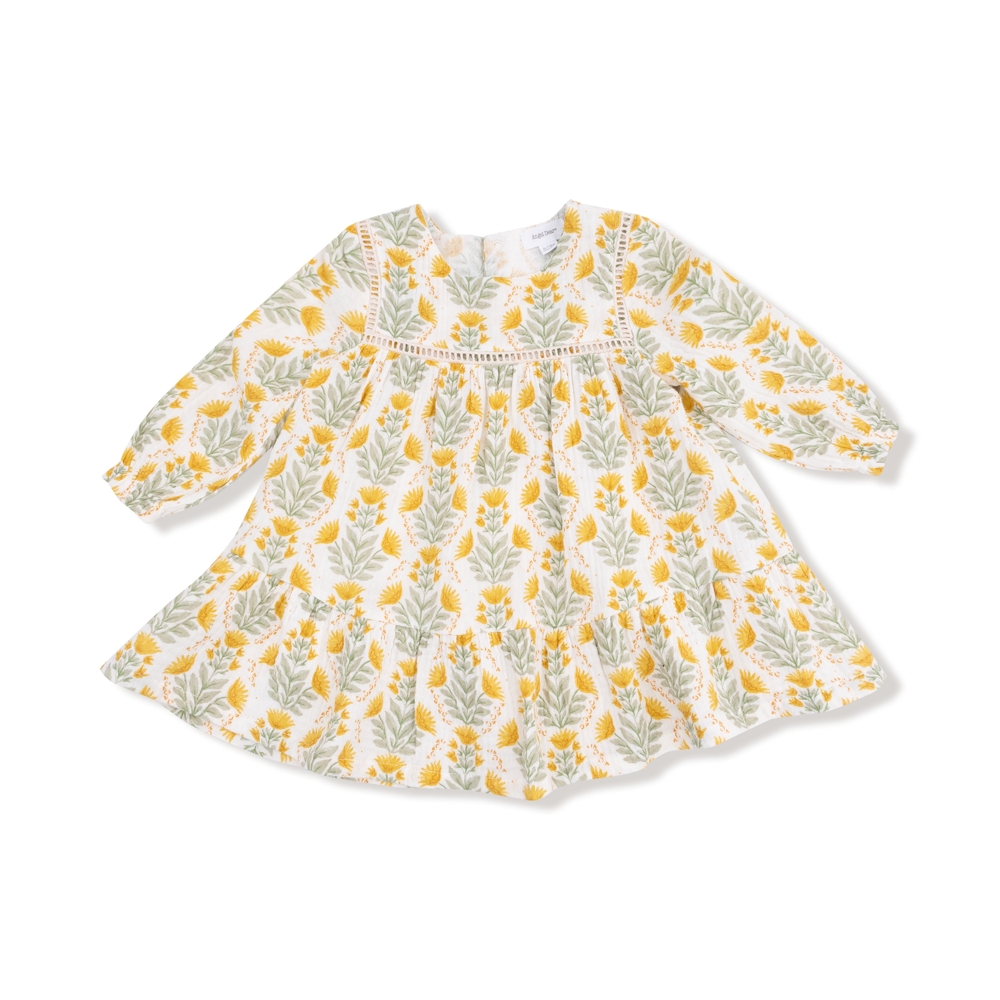 Ladder Trim Dress and Ribbed Legging -Winter Dandelions