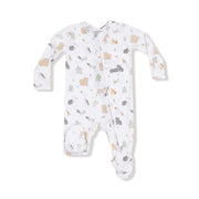 Bamboo Zipper Footie - Woodland Babies