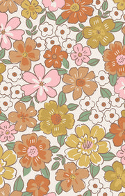 Clip-In Bow with Tails - Sweet Amber Floral