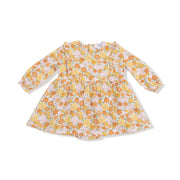 Long Sleeved Ruffle Bubble with Skirt - Sweet Amber Floral