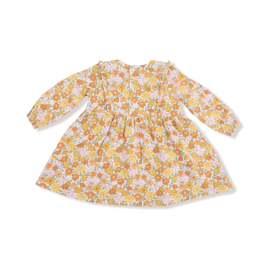 Ruffle Long Sleeve Dress and Ribbed Leggings - Sweet Amber Floral