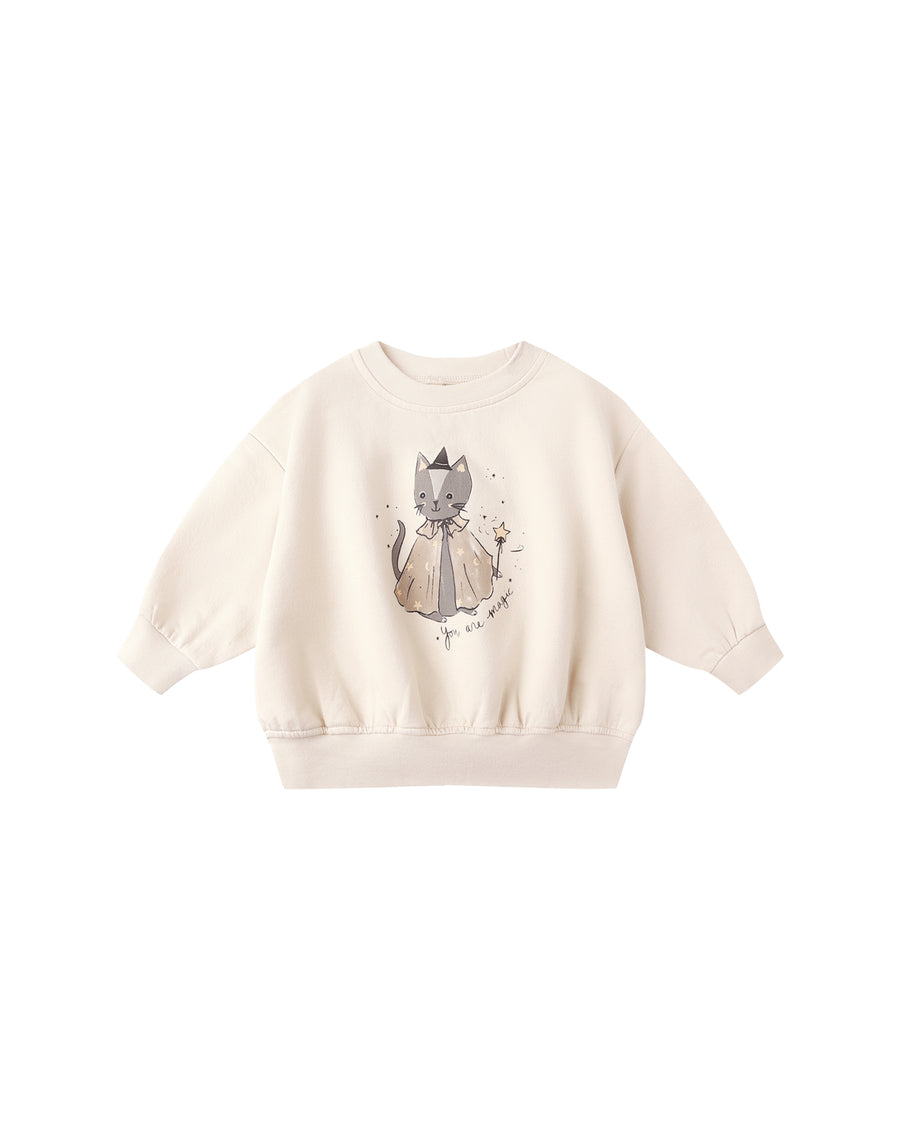 Relaxed Fleece Sweatshirt - Magic Cat