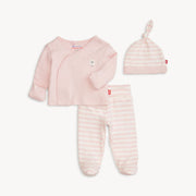 Organic Cotton Kimono Magnetic Set - Pink Stripe