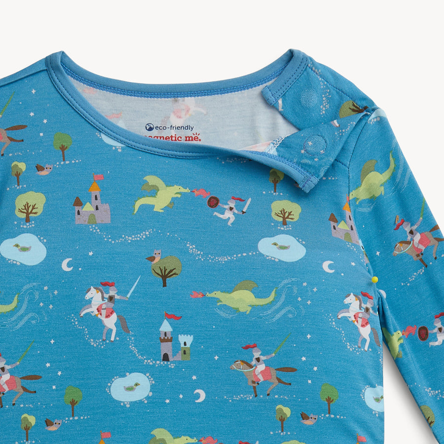 Modal Magnetic Long Sleeve Toddler Pajamas - Good Knight