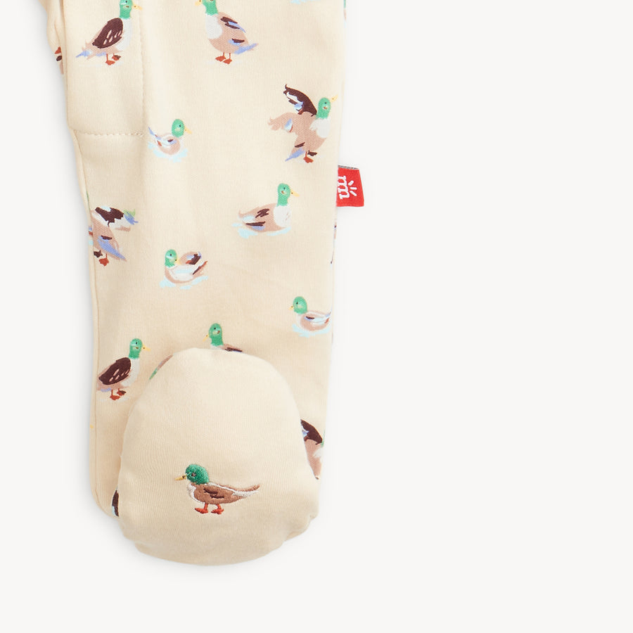 Organic Cotton Magnetic Footie - Quack Me Up