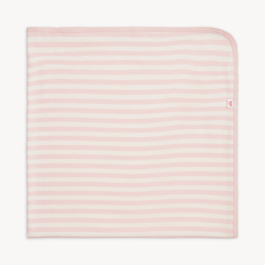 Organic Cotton Baby Blanket - Pink Stripe