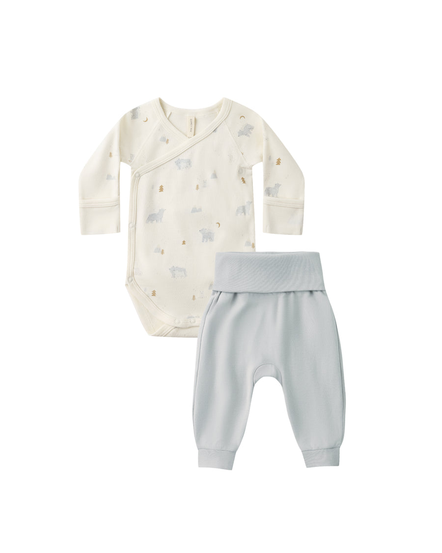 Side Snap Bodysuit and Pant Set - Polar Bears