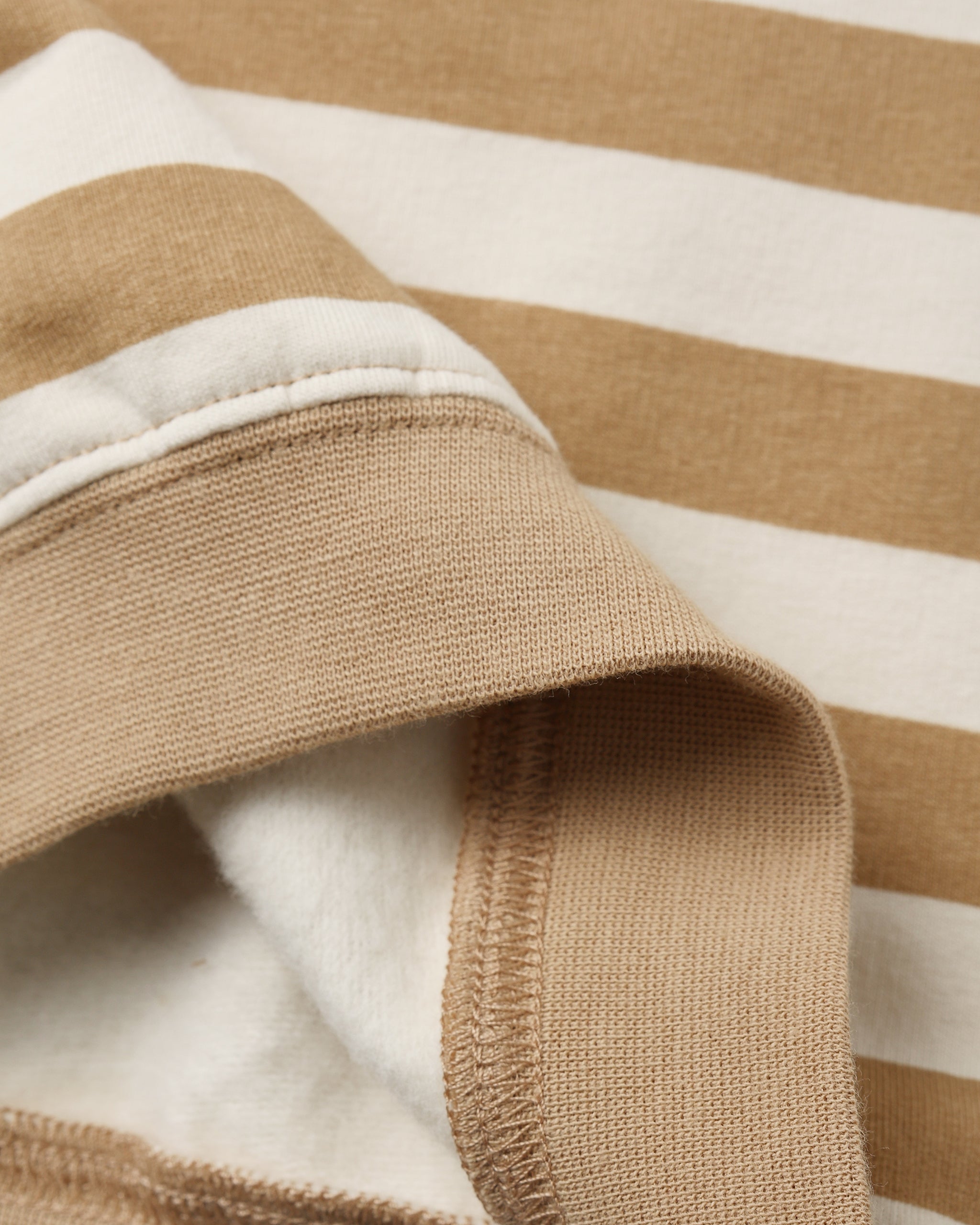 Oversized Crew Sweatshirt - Gold Stripe