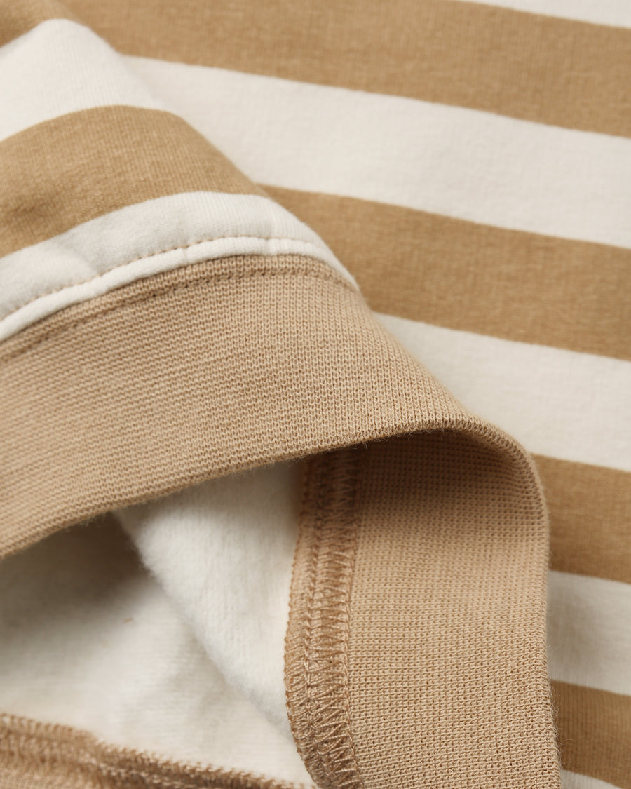 Oversized Crew Sweatshirt - Gold Stripe