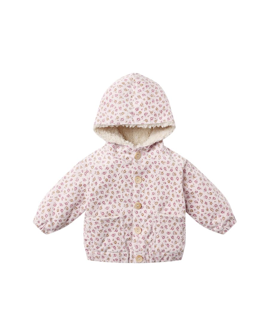 Corduroy Hooded Jacket - Wildflowers